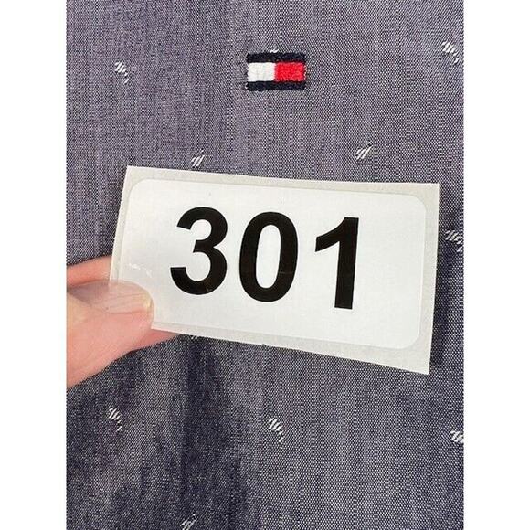 Tommy Hilfiger Men's Shirt S/P Classic Fit Gray Long Sleeve Button Up Collared - Picture 9 of 9